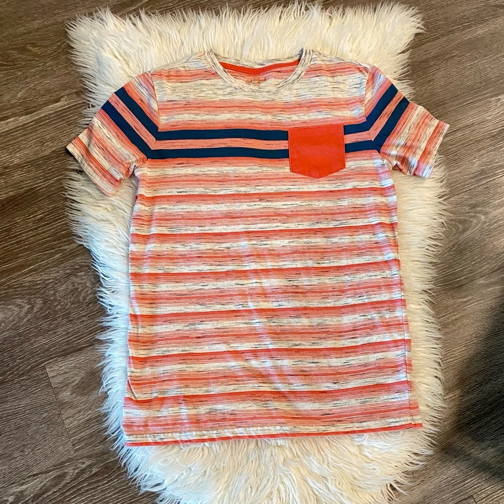 Cat & Jack Striped Pocket Tee NWOT